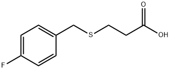 3-[(4-フルオロベンジル)チオ]プロパン酸 化学構造式