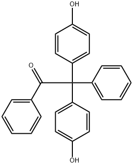 2,2-Bis(p-hydroxyphenyl)-2-phenylacetophenone, 23916-51-0, 结构式