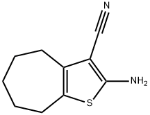 2-AMINO-5,6,7,8-TETRAHYDRO-4H-CYCLOHEPTA[B]THIOPHENE-3-CARBONITRILE Structure