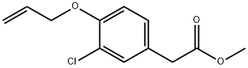 3-クロロ-4-(2-プロペニルオキシ)ベンゼン酢酸メチル 化学構造式