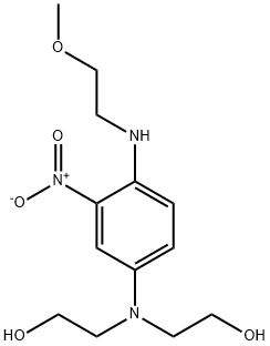4-[(2-甲氧基乙基)氨基]-3-硝基苯胺-N,N-二乙醇, 23920-15-2, 结构式