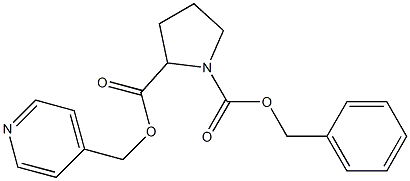 (2S)-1,2-Pyrrolidinedicarboxylic acid 1-benzyl 2-(4-pyridylmethyl) ester Structure