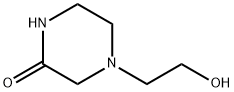 4-(2-ヒドロキシエチル)ピペラジン-2-オン 化学構造式