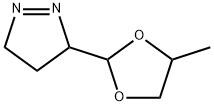 1-Pyrazoline,  3-(4-methyl-1,3-dioxolan-2-yl)-  (8CI) Structure