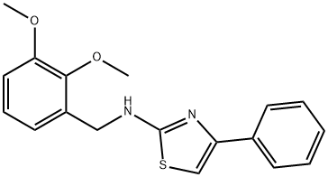 2-[(2,3-Dimethoxybenzyl)amino]-4-phenylthiazole Structure