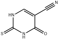 4-ヒドロキシ-2-メルカプト-5-ピリミジンカルボニトリル 化学構造式