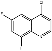4-クロロ-6,8-ジフルオロキノリン 化学構造式