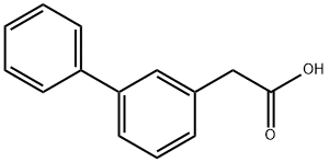 1,1'-ビフェニル-3-酢酸 化学構造式