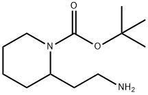 2-(アミノエチル)-1-N-BOC-ピペリジン 化学構造式