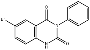 6-ブロモ-3-フェニル-2,4(1H,3H)-キナゾリンジオン 化学構造式