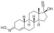 17α-エチニル-19-ノルテストステロンオキシム 化学構造式