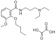 2-ブトキシ-N-[3-(ジエチルアミノ)プロピル]-3-メトキシベンズアミド・しゅう酸 化学構造式