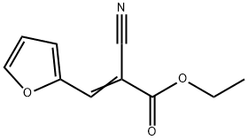 (Z)-2-シアノ-3-(2-フリル)アクリル酸エチル 化学構造式