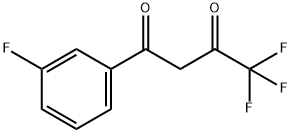 1-(3-フルオロフェニル)-4,4,4-トリフルオロブタン-1,3-ジオン 化学構造式