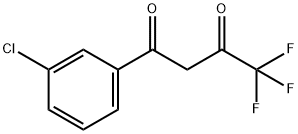 1-(3-クロロフェニル)-4,4,4-トリフルオロブタン-1,3-ジオン 化学構造式