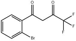 4,4,4-トリフルオロ-1-(2-ブロモフェニル)-1,3-ブタンジオン 化学構造式