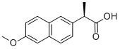 (R)-6-メトキシ-α-メチル-2-ナフタレン酢酸 化学構造式