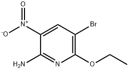 5-溴-6-乙氧基-3-硝基吡啶-2-胺 结构式