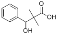 3-ヒドロキシ-2,2-ジメチル-3-フェニルプロピオン酸 化学構造式