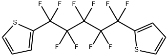 2,2'-(1,1,2,2,3,3,4,4,5,5-デカフルオロ-1,5-ペンタンジイル)ビスチオフェン 化学構造式