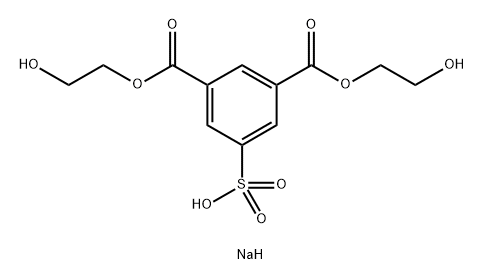 5-磺基-1,3,-苯二甲酸二(2-羟基乙基)酯的一钠盐,24019-46-3,结构式