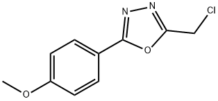 2-(クロロメチル)-5-(4-メトキシフェニル)-1,3,4-オキサジアゾール 化学構造式