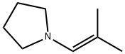 1-(2-メチル-1-プロペニル)ピロリジン 化学構造式