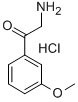 2-アミノ-1-(3-メトキシフェニル)エタノン塩酸塩 化学構造式