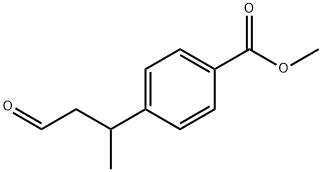 Benzoic acid, 4-(1-methyl-3-oxopropyl)-, methyl ester (9CI) Structure