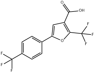 2-(TRIFLUOROMETHYL)-5-[4-(TRIFLUOROMETHYL)PHENYL]-3-FUROIC ACID Struktur