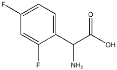 A-氨基-2,4-二氟苯乙酸, 240409-02-3, 结构式