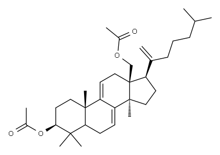 Lanosta-7,9(11),20-triene-3beta,18-diol, diacetate Structure