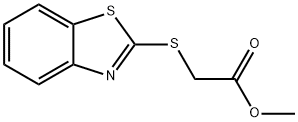 Acetic acid,2-(2-benzothiazolylthio)-, methyl ester Structure