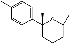 (+)-Tetrahydro-2,2,6-trimethyl-6-(4-methylphenyl)-2H-pyran 结构式