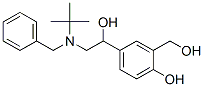 4-(2-(苄基(叔丁基)氨基)-1-羟基乙基)-2-(羟甲基)苯酚 结构式