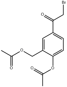 1-(4-Acetyloxy)-3-((acetyloxy)methyl)phenyl)-2-bromoethanone 化学構造式