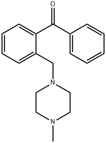 2-(4-メチルピペラジノメチル)ベンゾフェノン 化学構造式