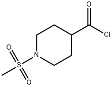 1-(メチルスルホニル)-4-ピペリジンカルボニルクロリド 化学構造式