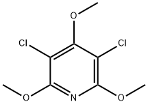 2,4,6-三甲氧基-3,5-氯吡啶, 2412-97-7, 结构式