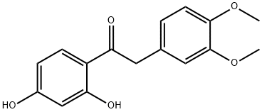1-(2,4-ジヒドロキシフェニル)-2-(3,4-ジメトキシフェニル)エタノン 化学構造式