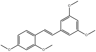 (E)-2,3′,4′,5-テトラメトキシスチルベン 化学構造式