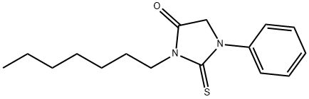 3-heptyl-1-phenyl-2-thiohydantoin 结构式