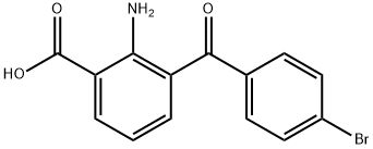 2-アミノ-3-(4-ブロモベンゾイル)安息香酸 化学構造式