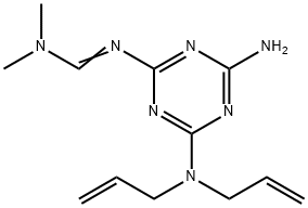 N2-[4-Amino-6-[di(2-propenyl)amino]-1,3,5-triazin-2-yl]-N1,N1-dimethylmethanimidamide Struktur