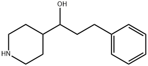 3-フェニル-1-ピペリジン-4-イルプロパン-1-オール 化学構造式