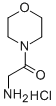 2-アミノ-1-モルホリノ-1-エタノン塩酸塩 化学構造式