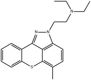 N,N-ジエチル-5-メチル-2H-[1]ベンゾチオピラノ[4,3,2-cd]インダゾール-2-エタンアミン 化学構造式