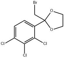 2-(bromomethyl)-2-(2,3,4-trichlorophenyl)-1,3-dioxolane  Structure
