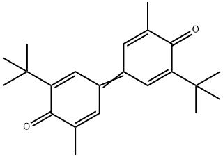 3,3'-ジ-tert-ブチル-5,5'-ジメチルジフェノキノン 化学構造式