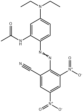 N-[2-[(2-cyano-4,6-dinitrophenyl)azo]-5-(diethylamino)phenyl]acetamide Struktur